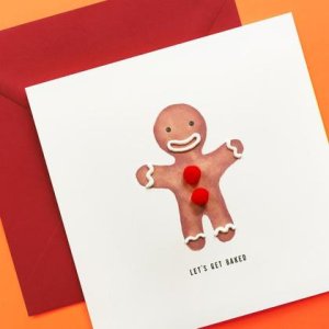 LET´S GET BAKED Weihnachtskarte mit Lebkuchenmann