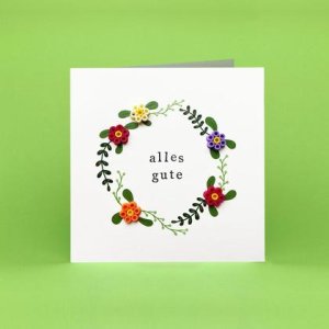 ALLES GUTE  handgemachte Grußkarte