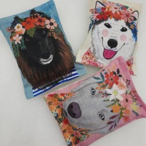 *Duftkissen Zirbe und Rose * mit „Hundemotiv“