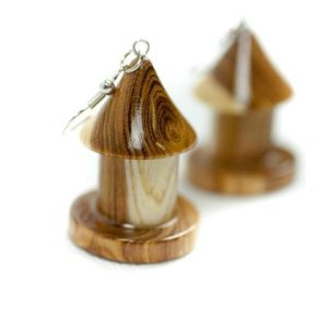 Ohrringe aus Goldregenholz
