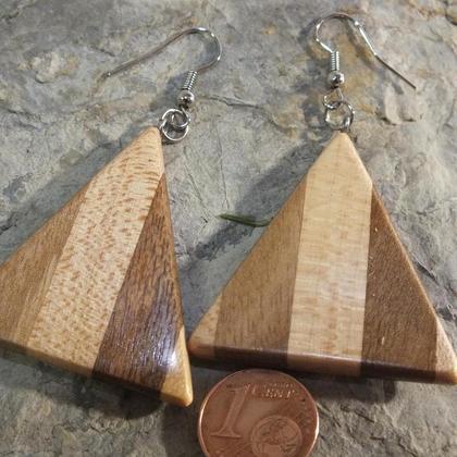 Ohrringe aus Nussbaum und Ahornholz - Image 2