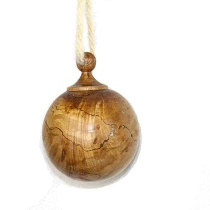 Christbaumkugel aus Holz Hochglanz