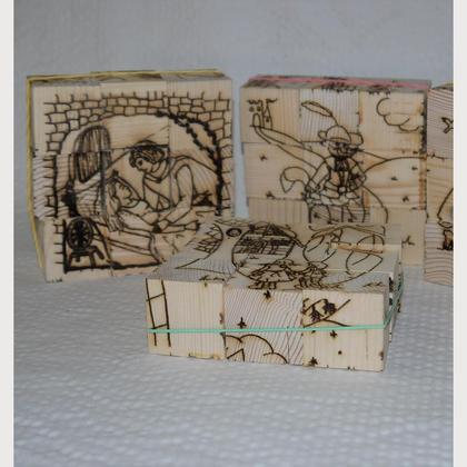 Würfelpuzzle aus Holz mit Märchenmotiven - Image 4