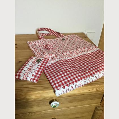 Einkaufstasche mit Trachtenpärchen Rot