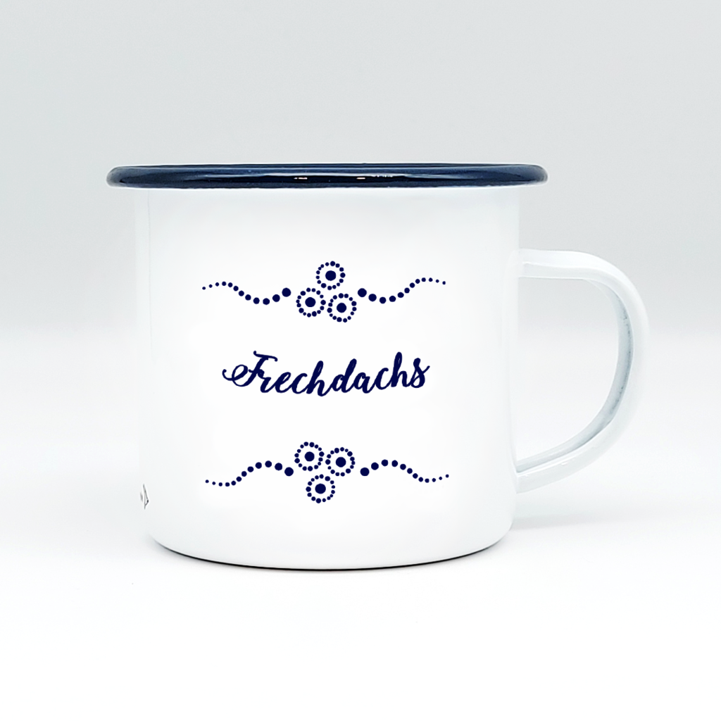 FRECHDACHS - Mundart Emaille Häferl