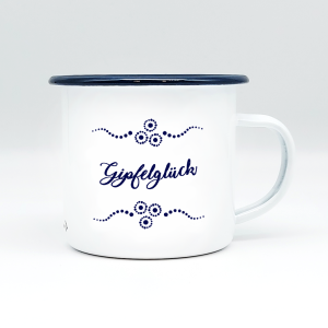 GIPFELGLÜCK – Mundart Emaille Häferl