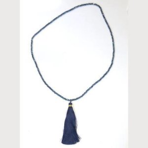 Glasschliffperlenkette Blau