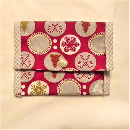 Tascherl - Rot mit Weihnachtsmotiven