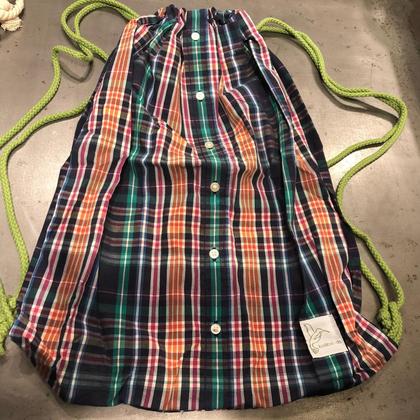 Upcycling Rucksack - Bunt kariert