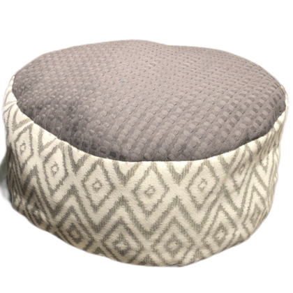 Sitzkissen Grau/Weiß