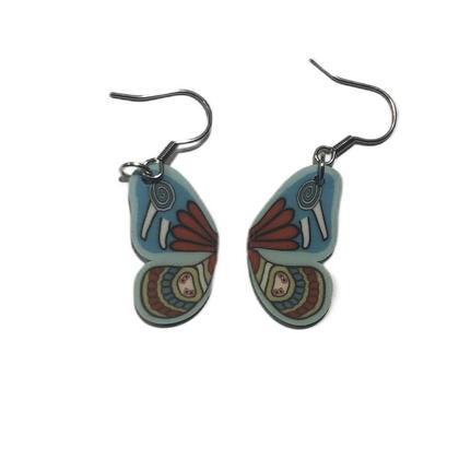 Ohrringe Schmetterlingsflügel - Blau