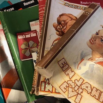 Bilderrahmen+Bild - vintage Buch - Image 2