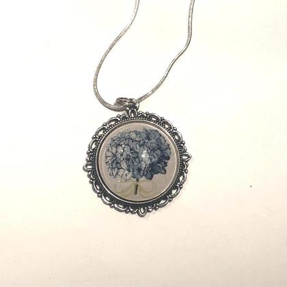 Kette - Hortensie - Blau