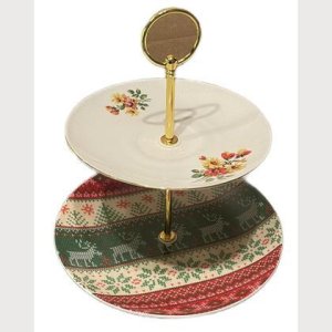 Etagere „Rentier, Tannen, Winter-Strick „