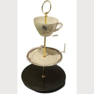 Etagere „Schwarz/Weiß und Rosen“