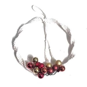 Türkranz- Christbaumkugeln Rot/Gold/Kupfer