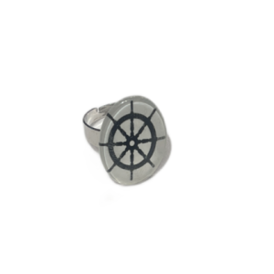 Ring Steuerrad – Blau auf Weiß