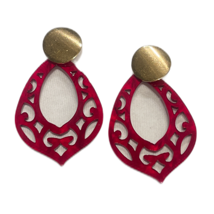 Ohrringe - Relief Rot
