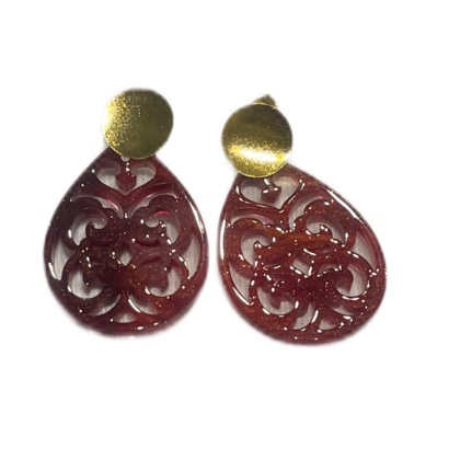 Ohrringe - Tropfenform klein Beere