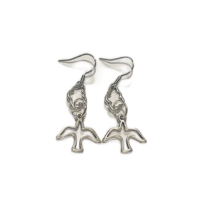 Ohrring Schwalbe und Wolke