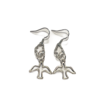 Ohrring Schwalbe und Wolke