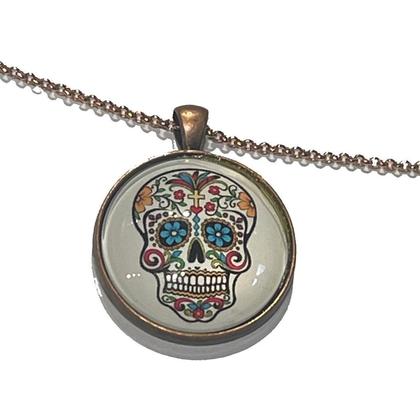 Kette - Sugar Skull - bunt