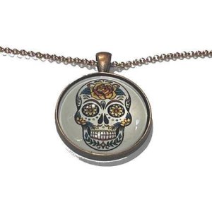 Kette – Sugar Skull – Rose Gelb