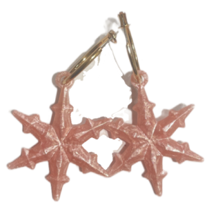 Ohrringe Schneeflocke Resin