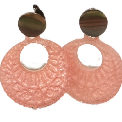 Ohrringe - Ornament Rund Resin