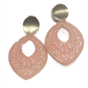Ohrringe – Ornament Spitzoval Resin