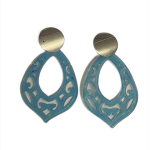 Ohrringe – Resin Bogen Blau