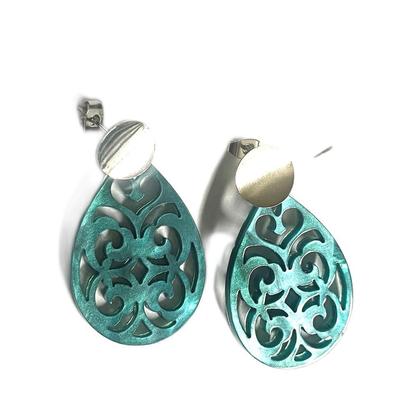 Ohrringe - Tropfenform klein Petrol