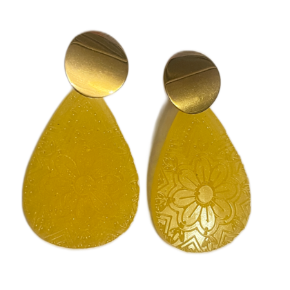 Ohrringe Tropfen Flora Resin - Image 3