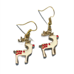 Ohrringe Rentier mit roter Nase