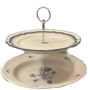 Etagere Landhaus Blau geblümt