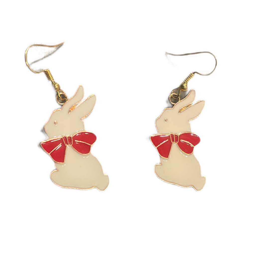 Ohrringe Hase mit Schleife