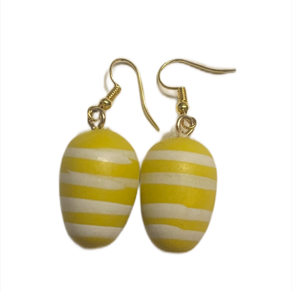 Ohrringe - Osterei gestreift