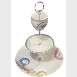 Etagere „Vögel und Kringel“