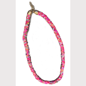 Perlenkette Pink/Bunt