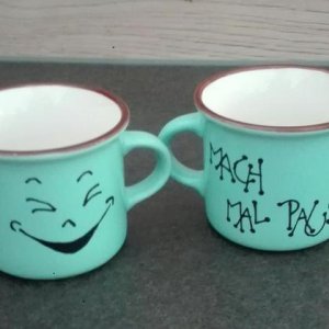 Espressobecher „Pause“ türkis, Design 3