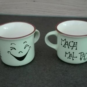 Espressobecher „Pause“ hellgrün, Design 3