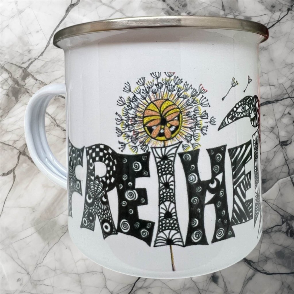 Kopie Emailtassen Farbenfroh