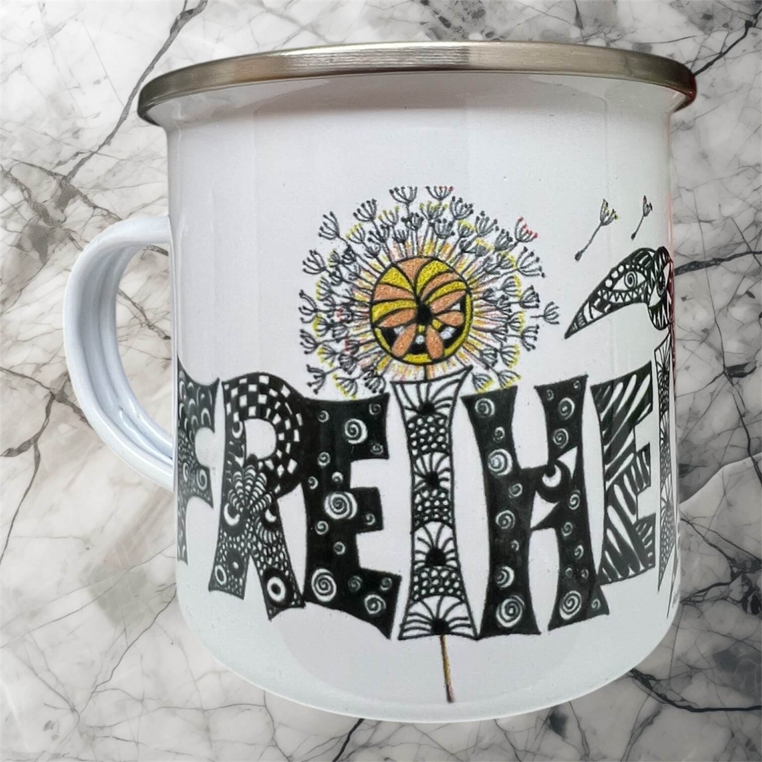 Kopie Emailtassen Farbenfroh