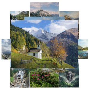 Postkarten -Set ‚Berge‘ 2 (12 x 2 Stück)