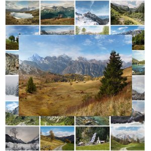 Postkarten -Set ‚Berge‘ (24 Stück)