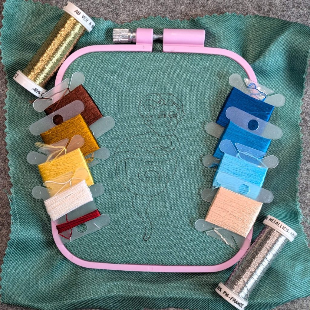 DIY-Set „Lerne mittelalterliche Gold- & Seidenstickerei“ / DIY set "learn medieval gold & silk embroidery"