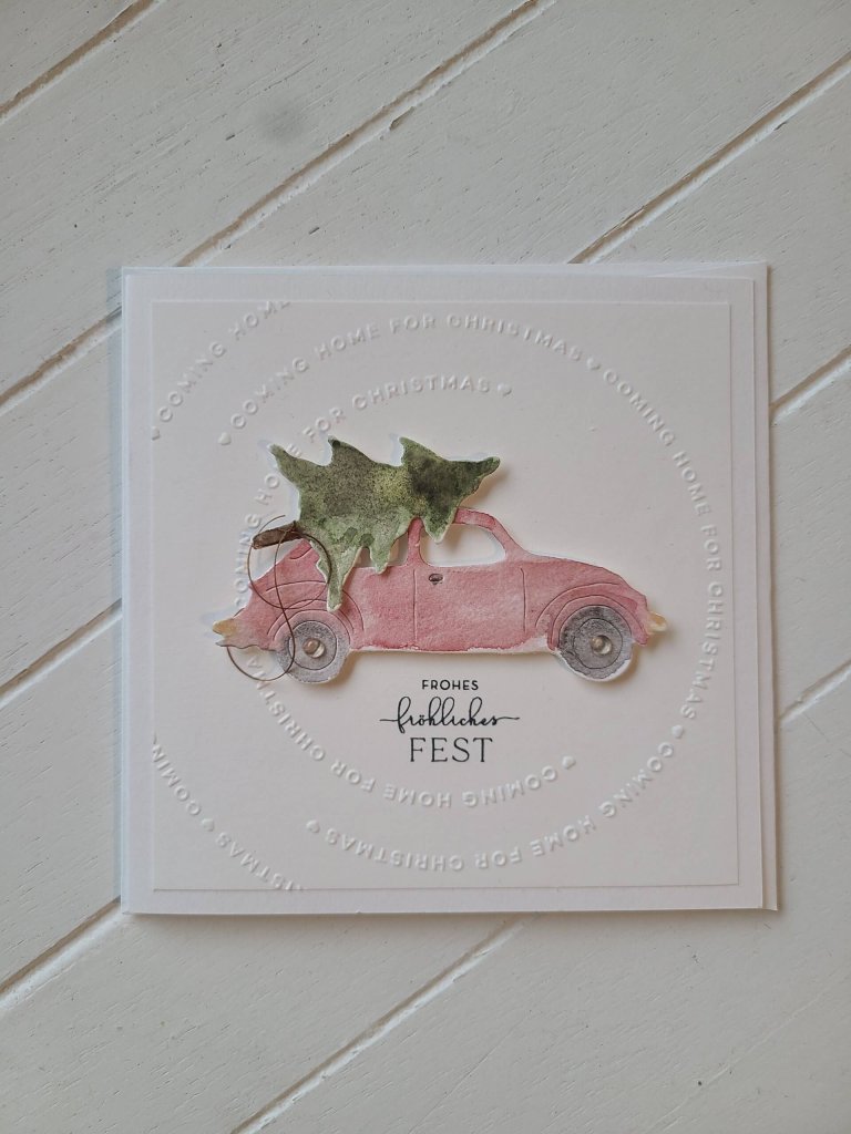 Weihnachtskarte „Driving Home for Christmas“