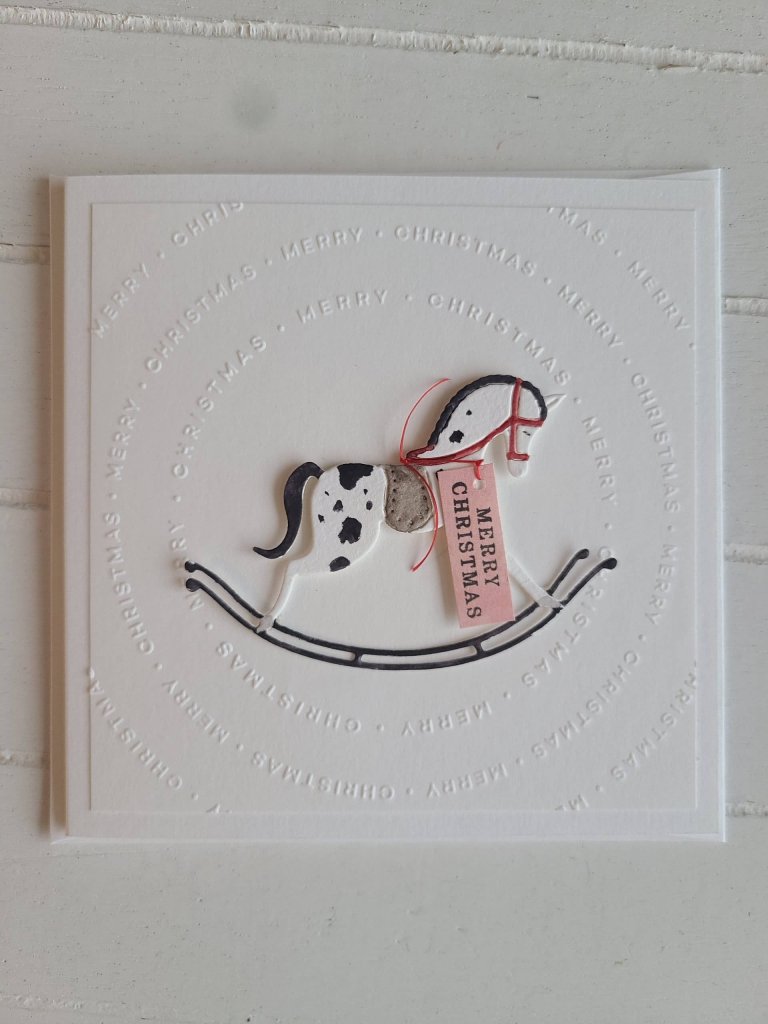 Weihnachtskarte "Schaukelpferd"