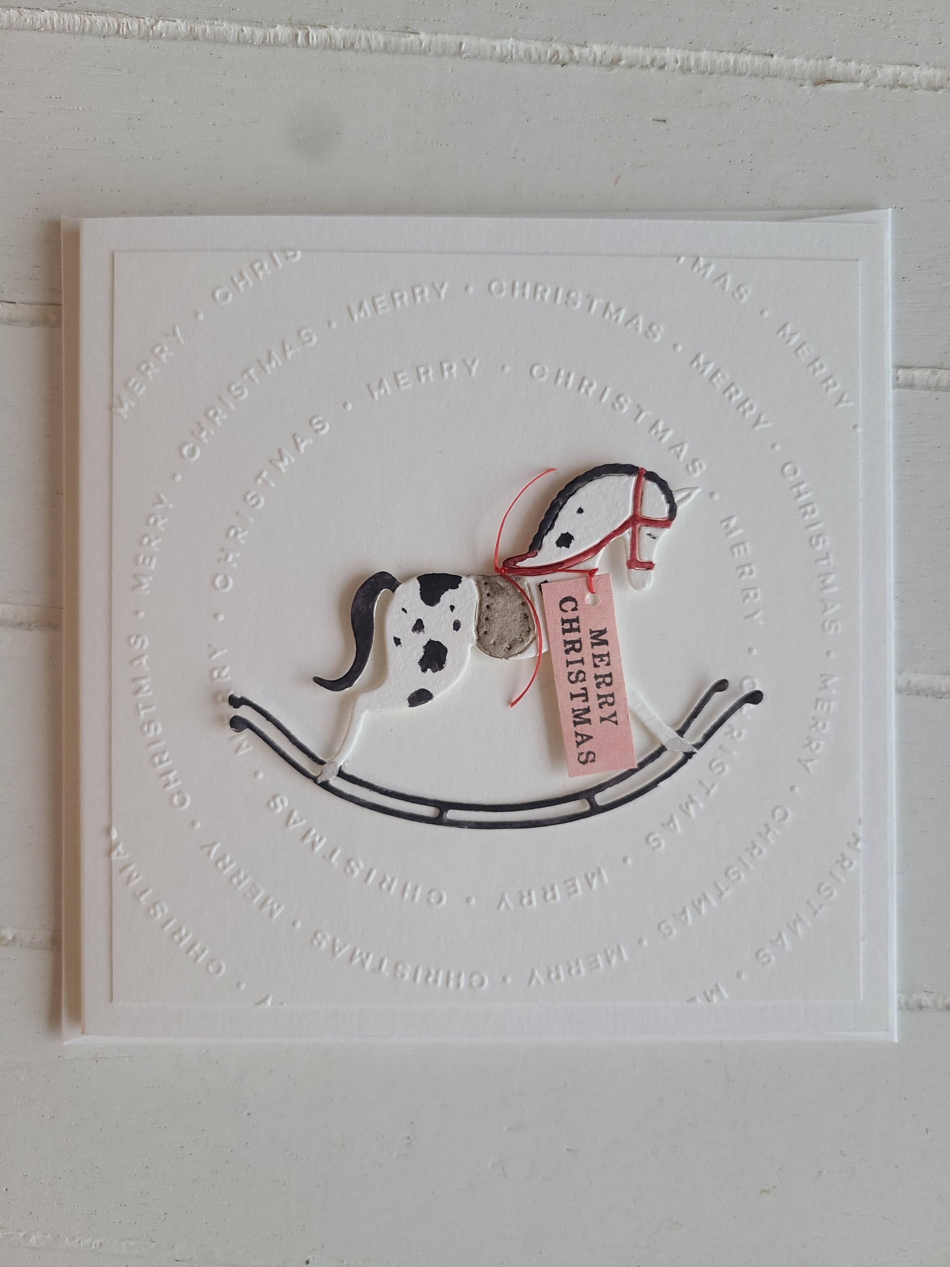 Weihnachtskarte "Schaukelpferd"