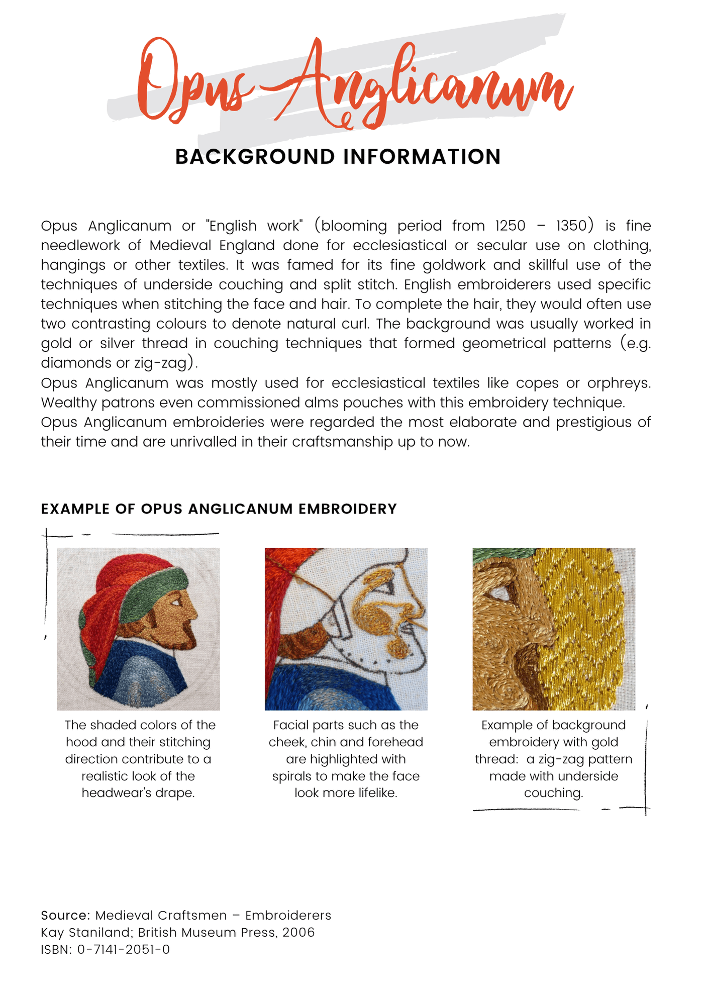 PDF-Stickmuster "Lerne mittelalterliche Gold- & Seidenstickerei" - Image 2